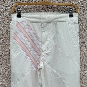 Custo Barcelona White Derailed Wide Leg Pants